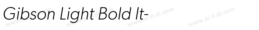 Gibson Light Bold It字体转换
